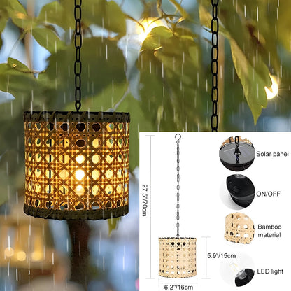 Waterproof Solar Bell Shaped Outdoor Lanterns Pendant Lights