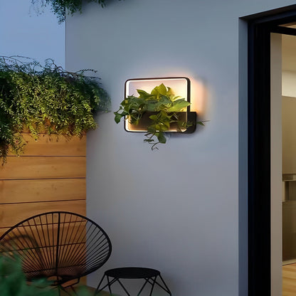 Waterproof Solar LED Outdoor Wall Light Plants Pot