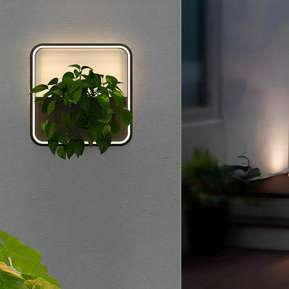 Waterproof Solar LED Outdoor Wall Light Plants Pot