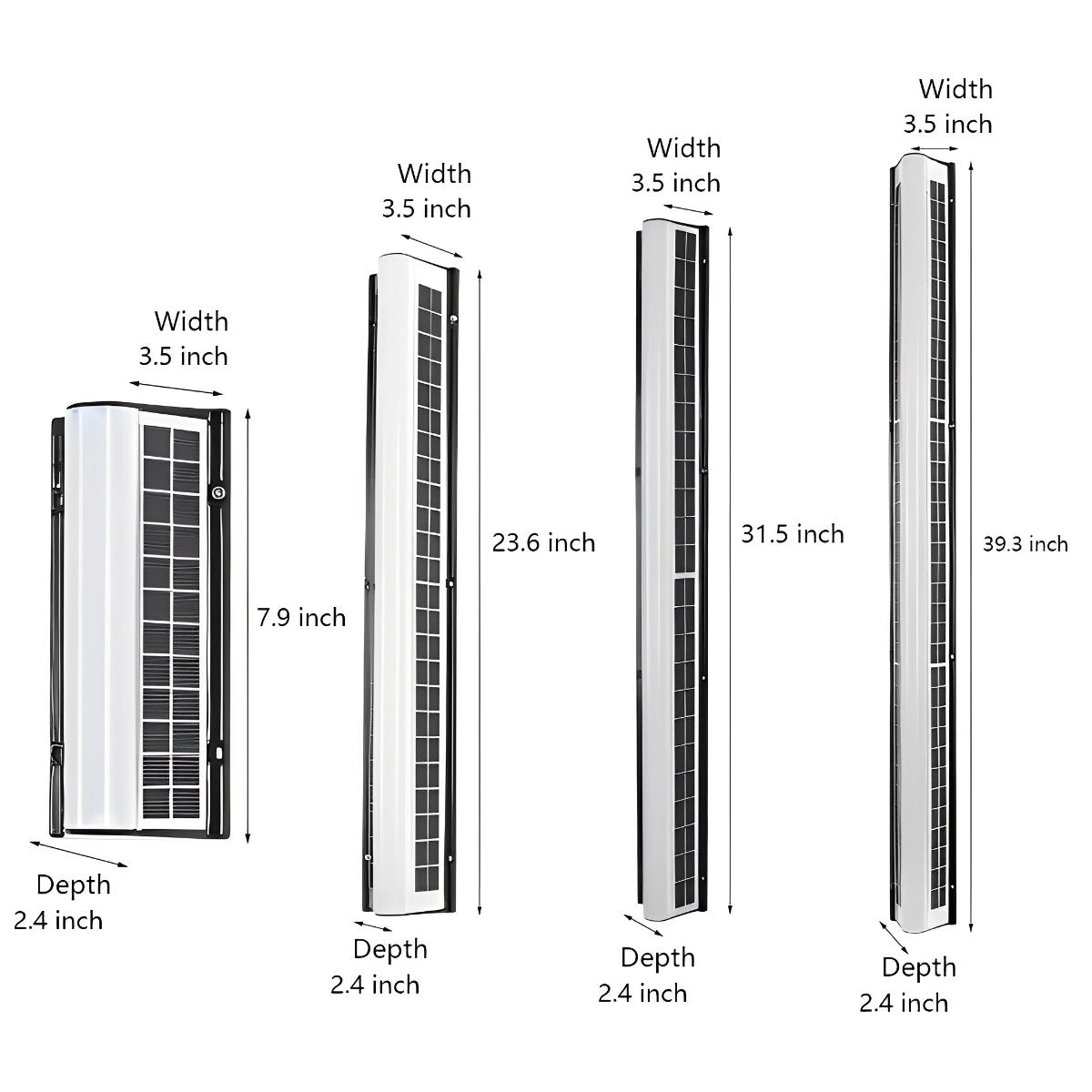 Waterproof  Solar Modern Rectangular Minimalist LED Strip Light