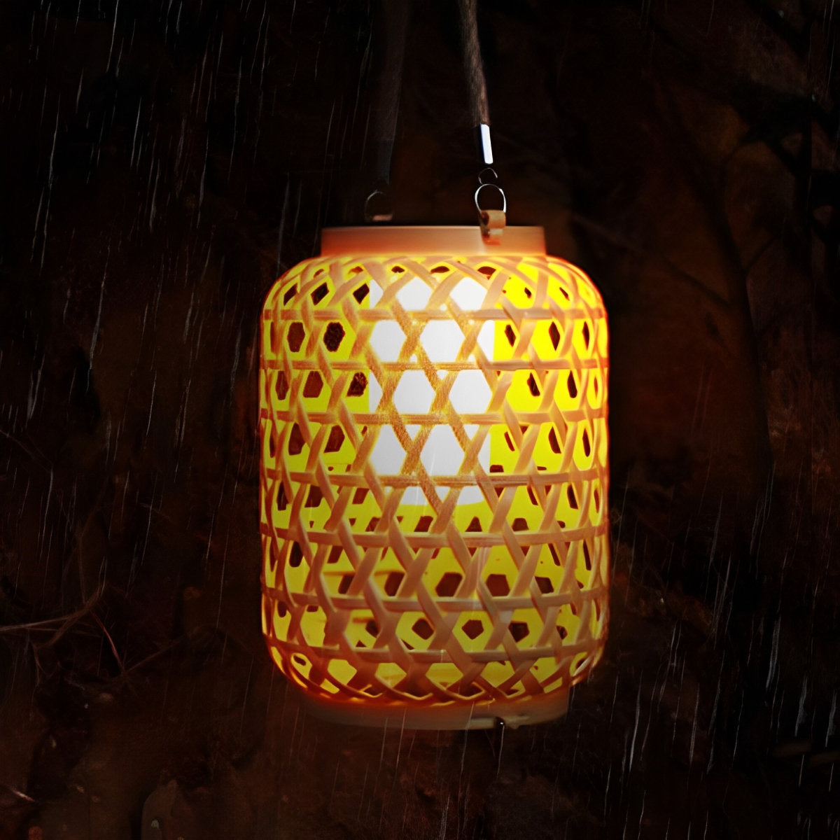 Waterproof Solar Retro Rattan Lanterns Hanging Lights