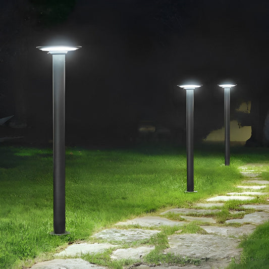 Waterproof Solar Round UFO Shaped LED Path Lights Outdoor Post Lights