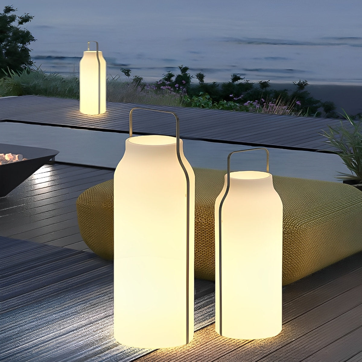 Waterproof Solar Vase Shape LED Outdoor Floor Lamp