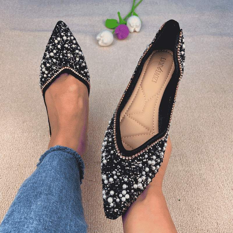 Tauria Rhinestone Flat Bling Diamonds Bridal Shoes